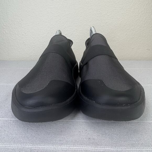 Men’s OOFOS OOmg Slip On Fibre Low Recovery Comfort Shoes Sneakers Black Gray 10 main image 9